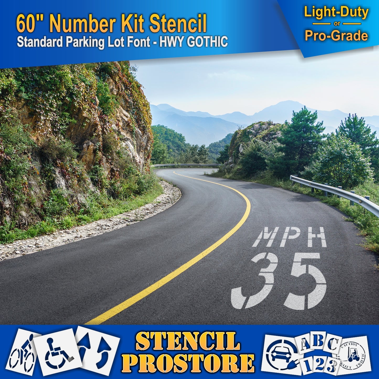60" Number Kit Stencil