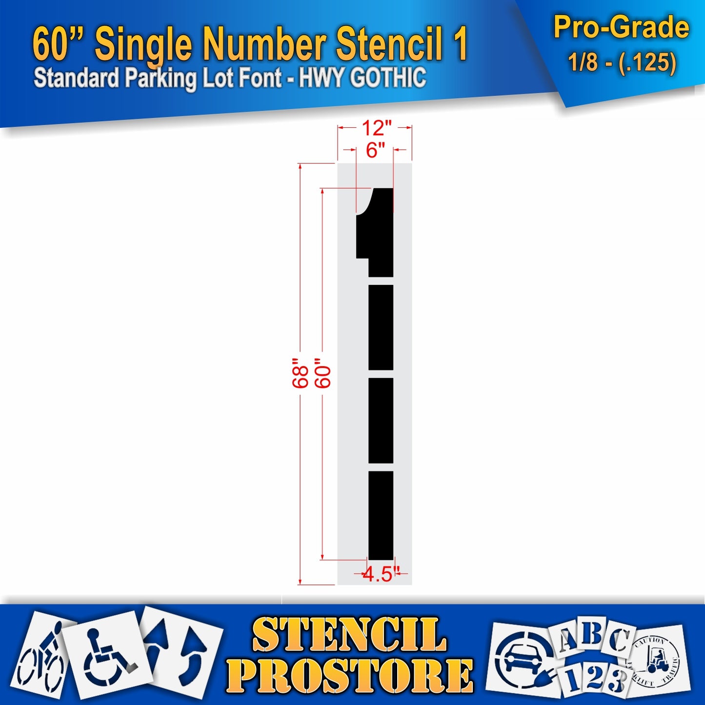 60" Number Kit Stencil