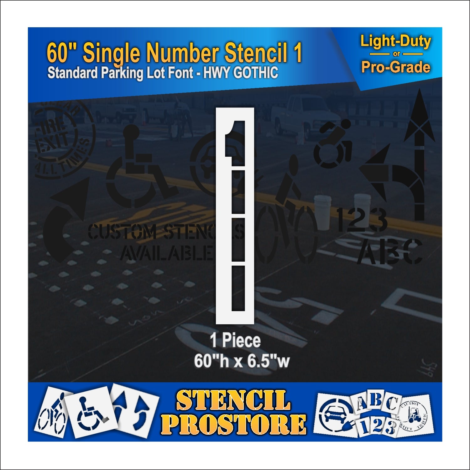 60" single number 1 stencil