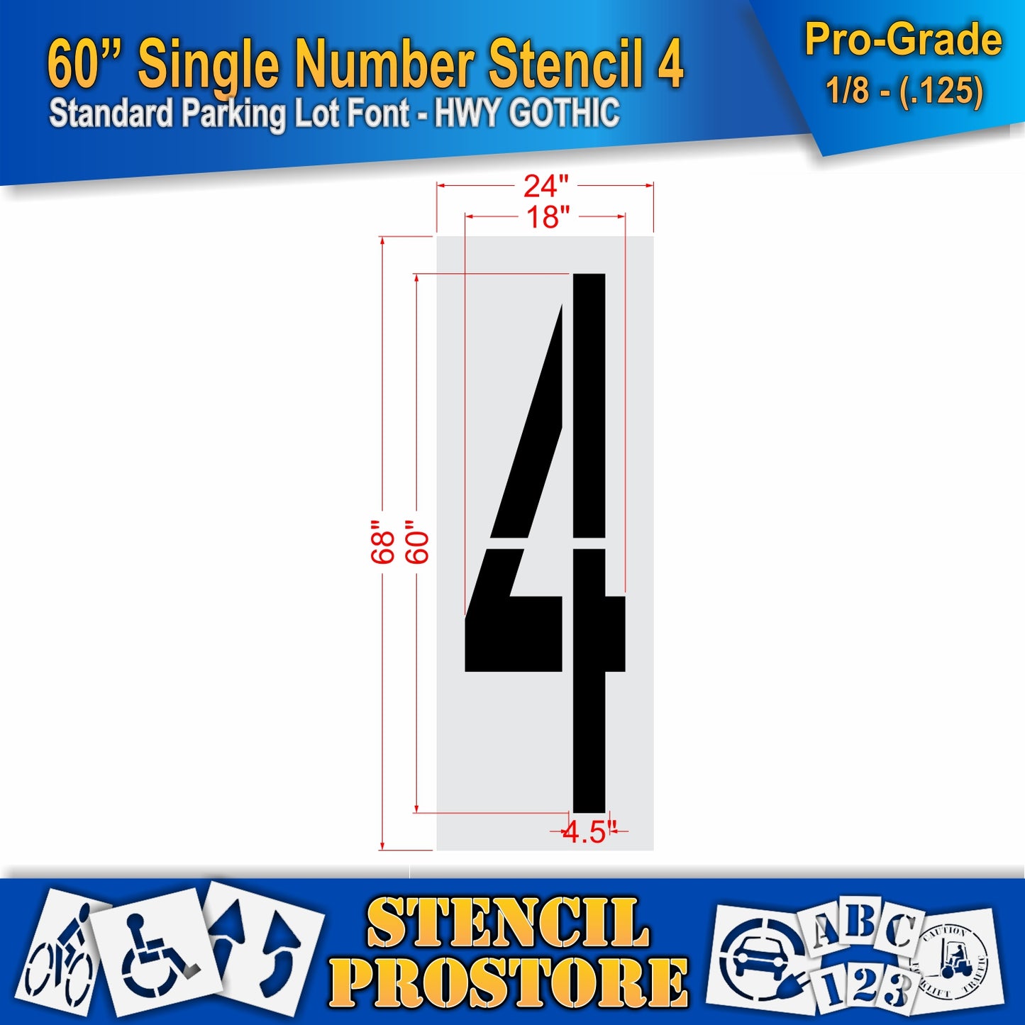 60" Number Kit Stencil