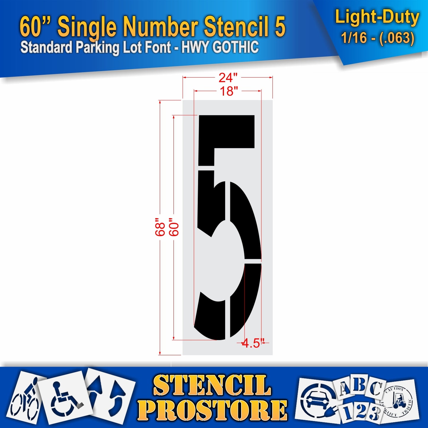 60" Number Kit Stencil