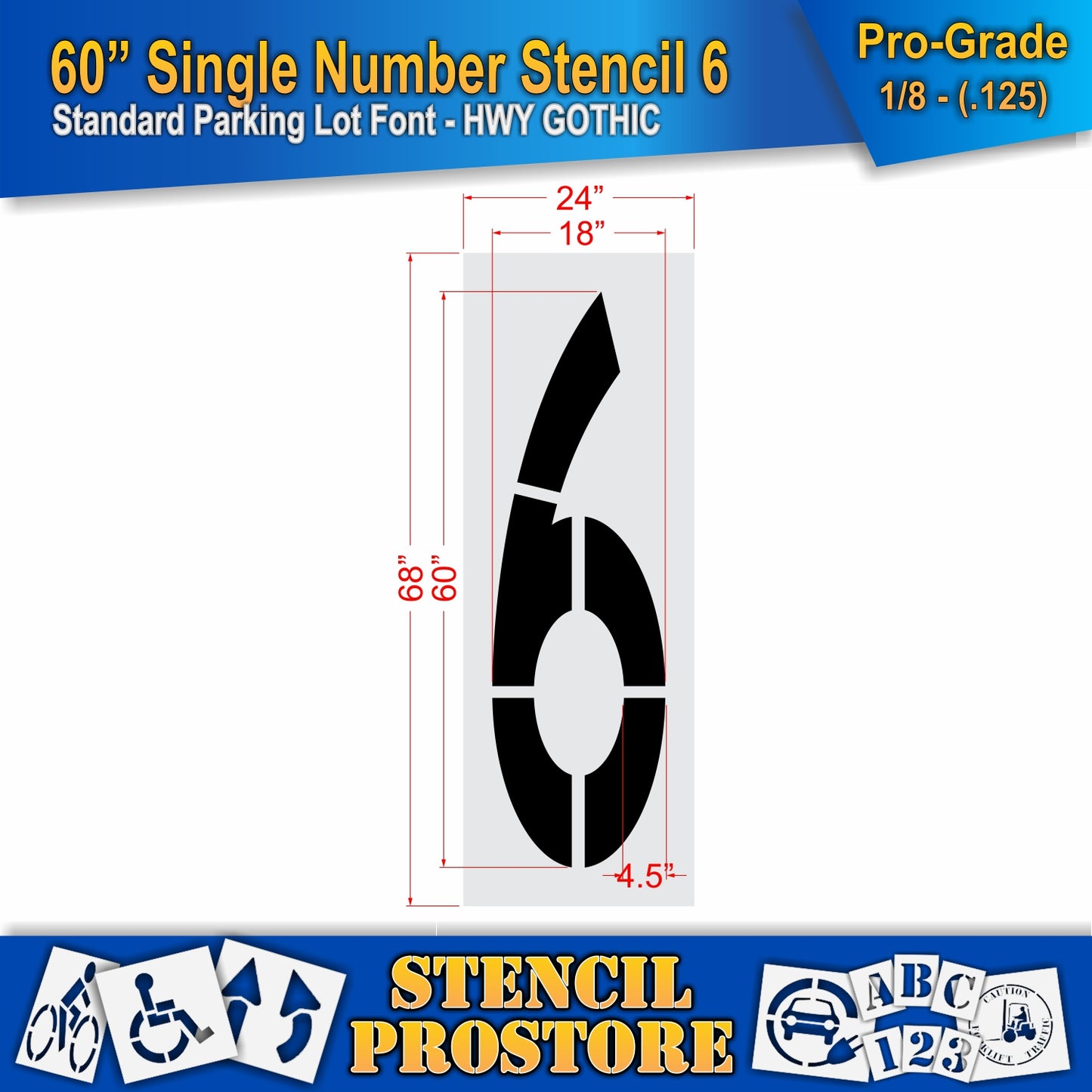 60" Number Kit Stencil