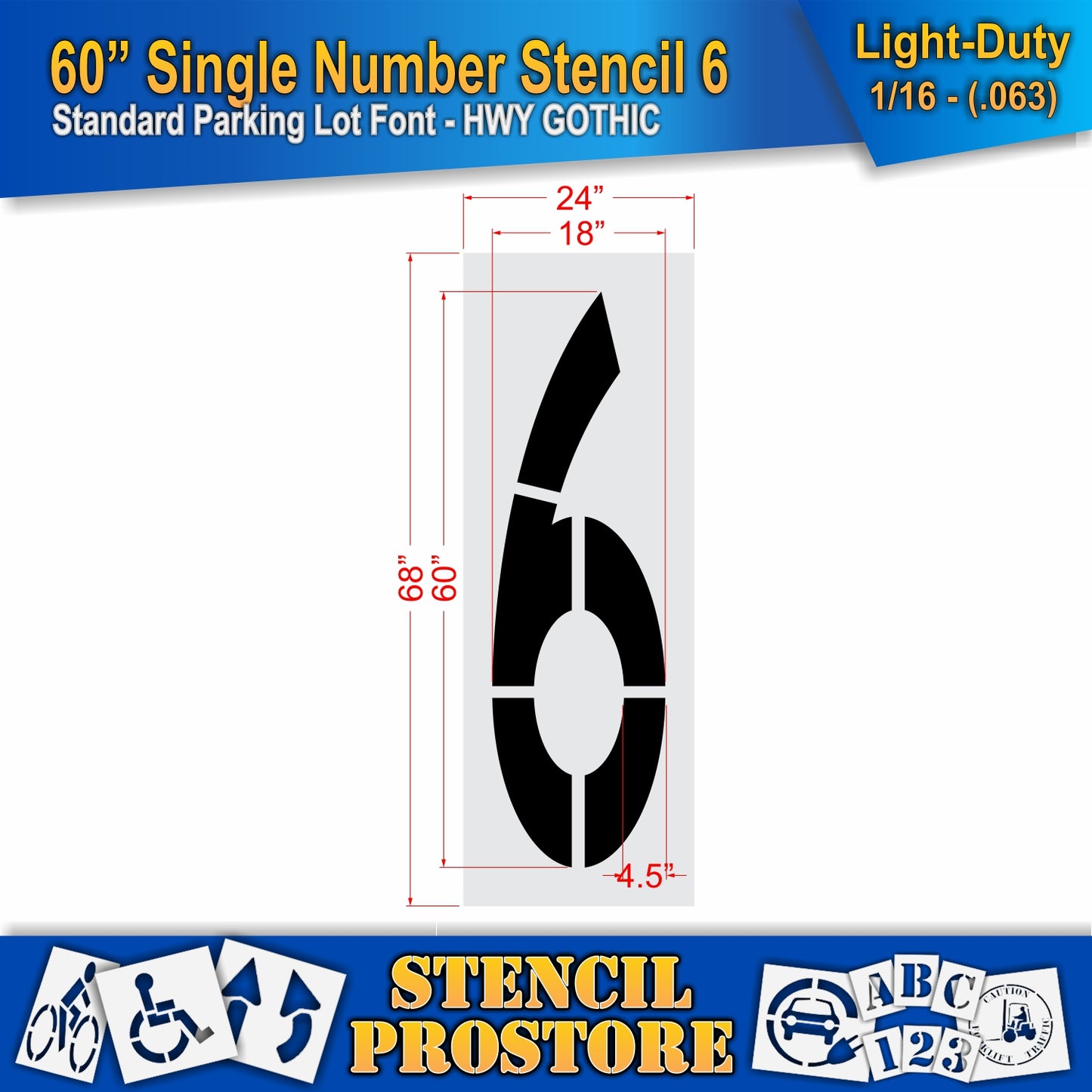 60" Number Kit Stencil