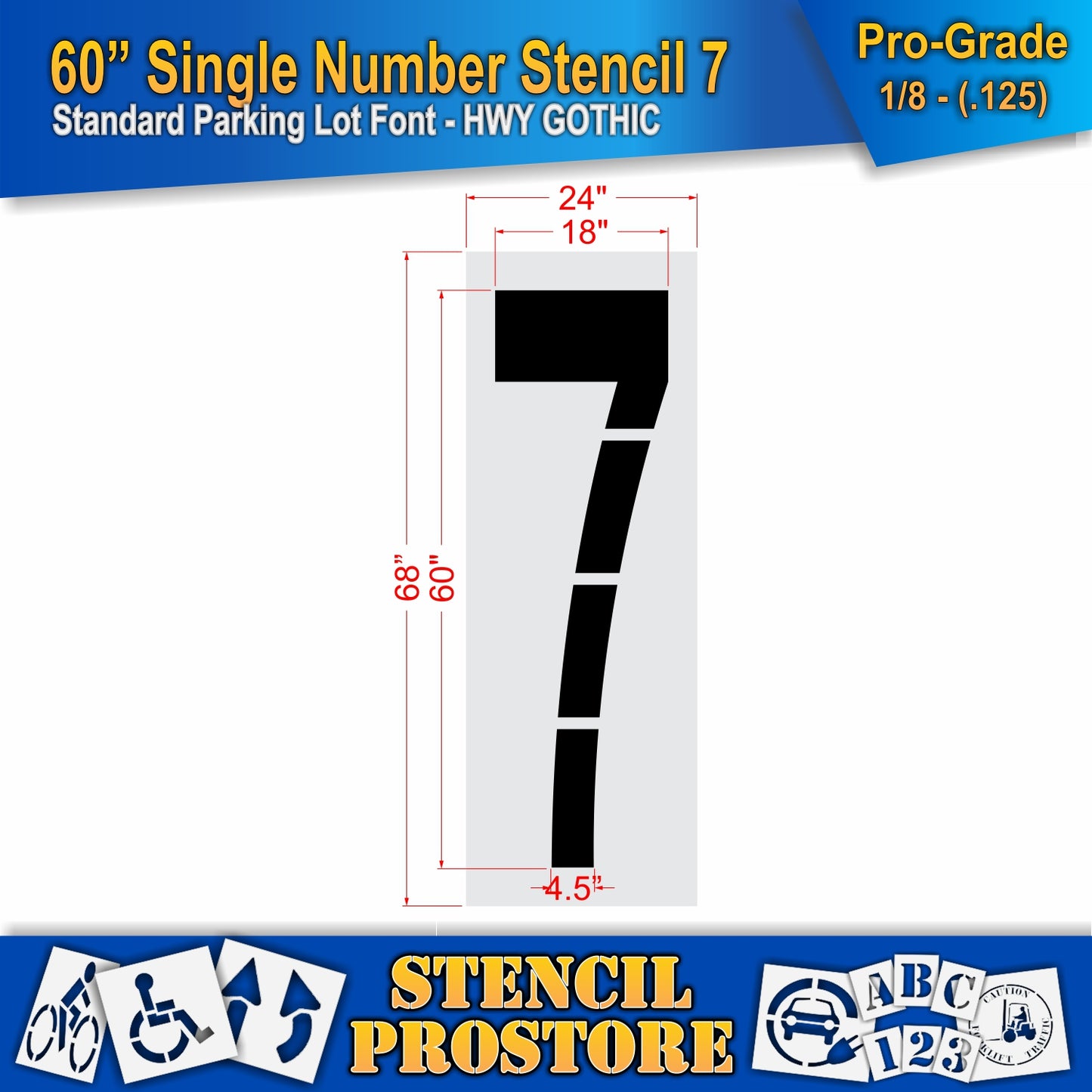 60" Number Kit Stencil