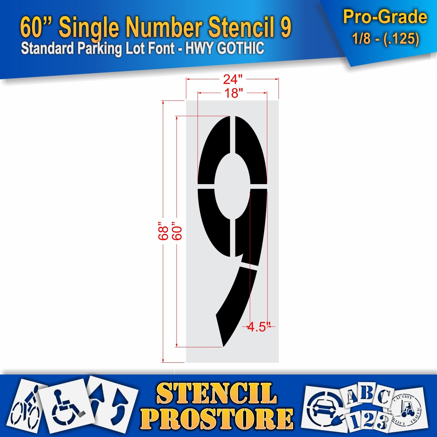 60" Number Kit Stencil