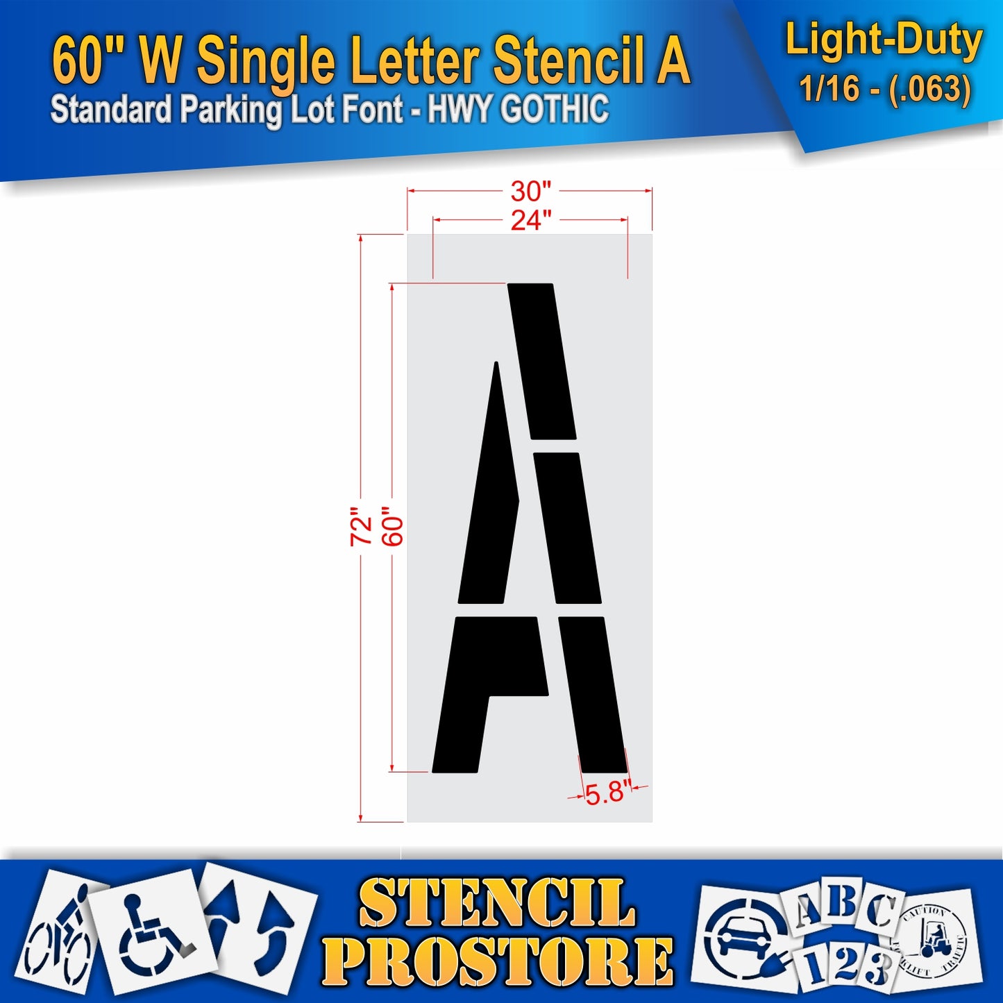 60" Wide Alphabet Kit Stencil