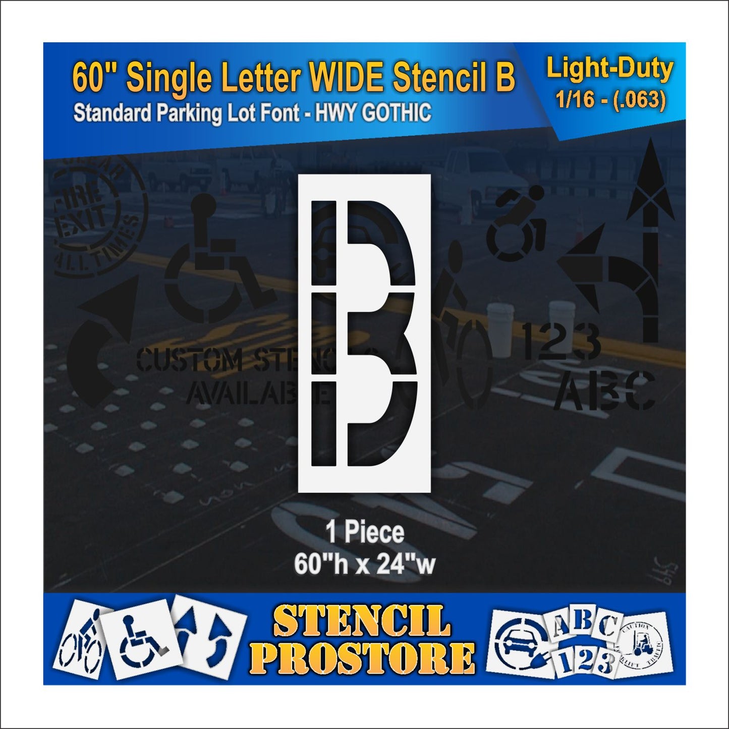 60" Wide Alphabet Kit Stencil