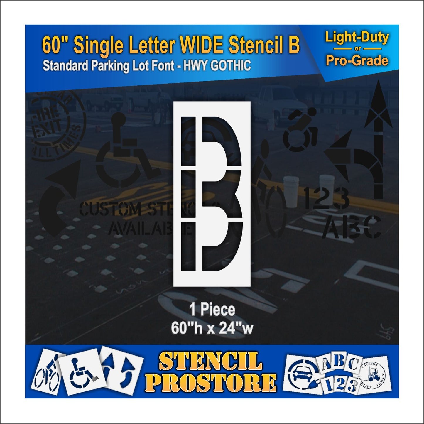 60" Wide Alphabet Kit Stencil
