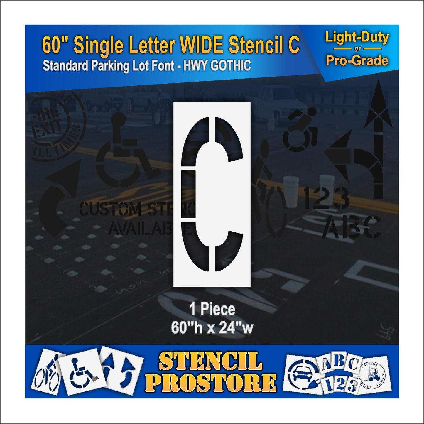 60" Wide Alphabet Kit Stencil
