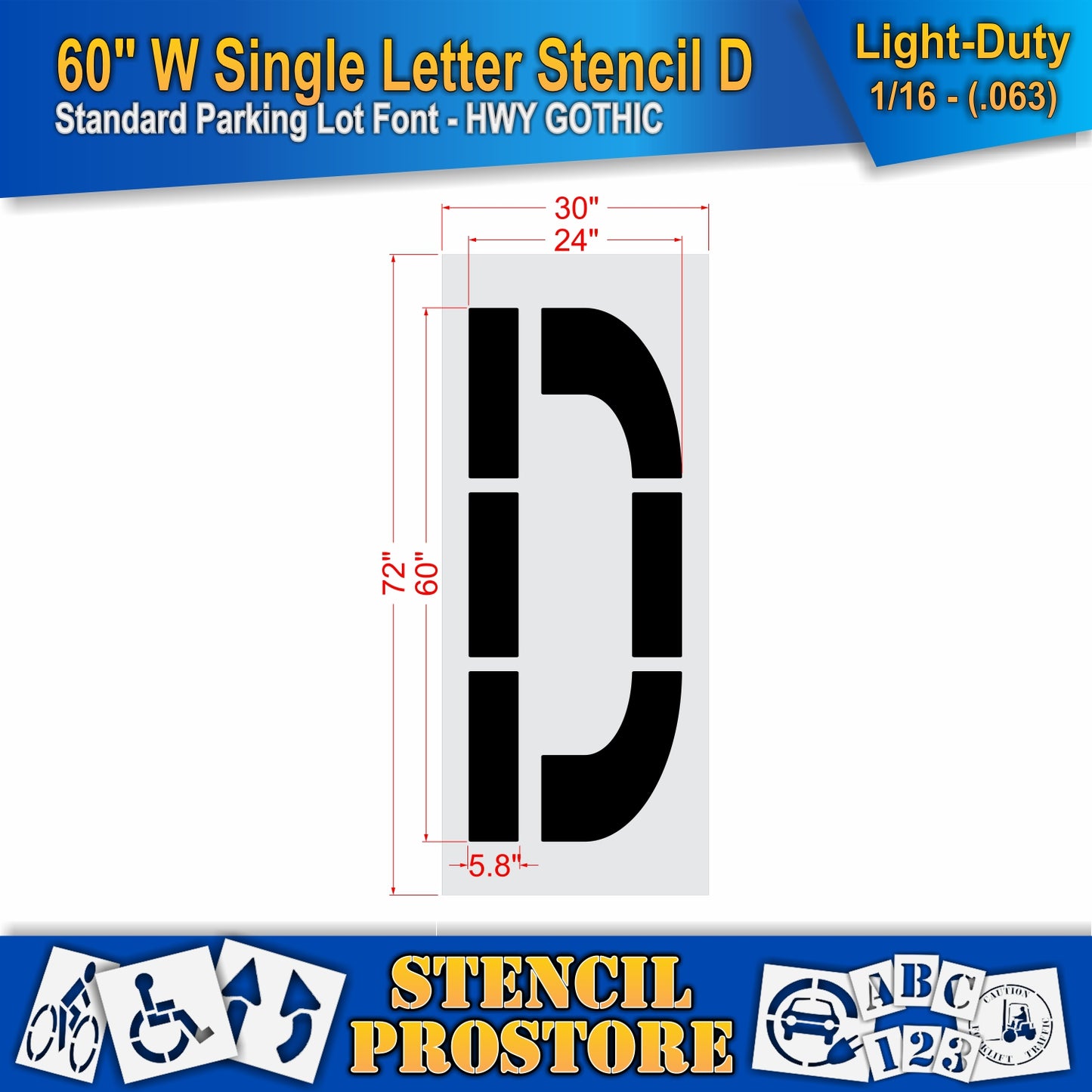 60" Wide Alphabet Kit Stencil