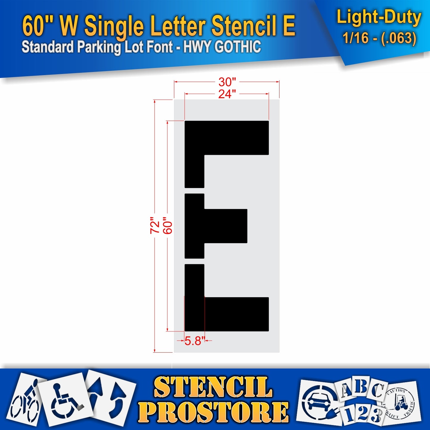 60" Wide Alphabet Kit Stencil