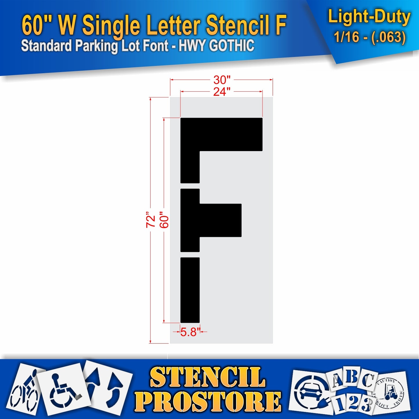 60" Wide Alphabet Kit Stencil