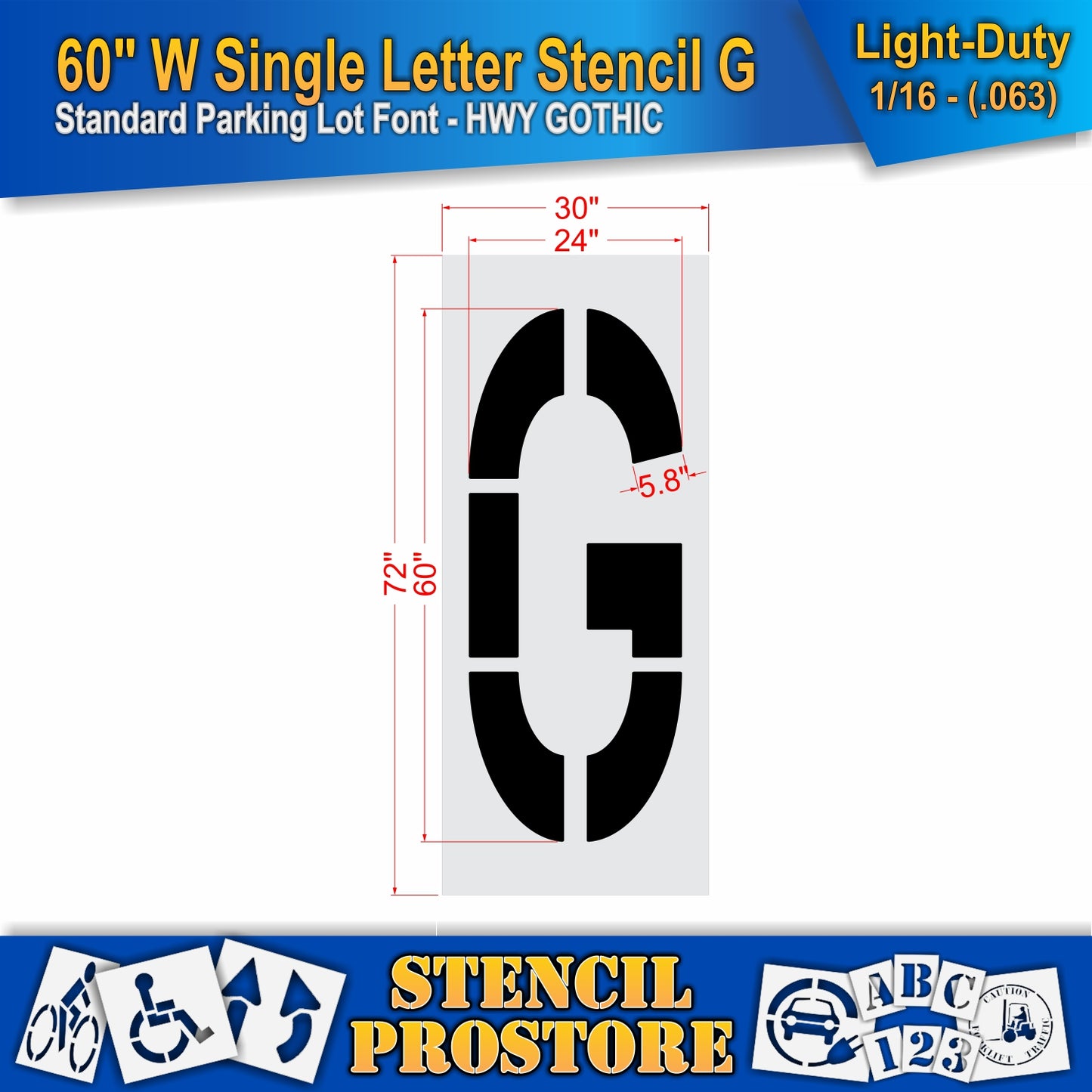 60" Wide Alphabet Kit Stencil