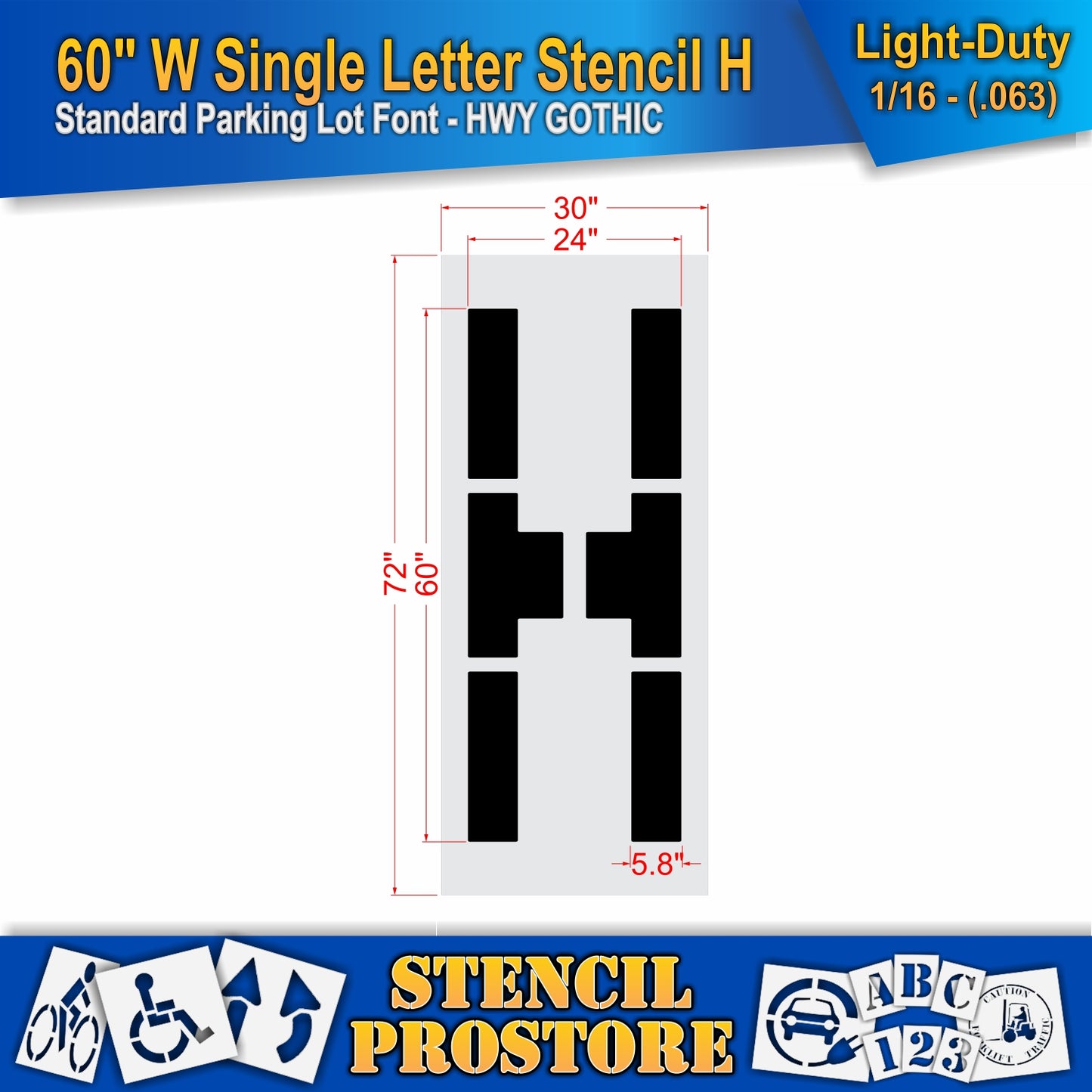 60" Wide Alphabet Kit Stencil