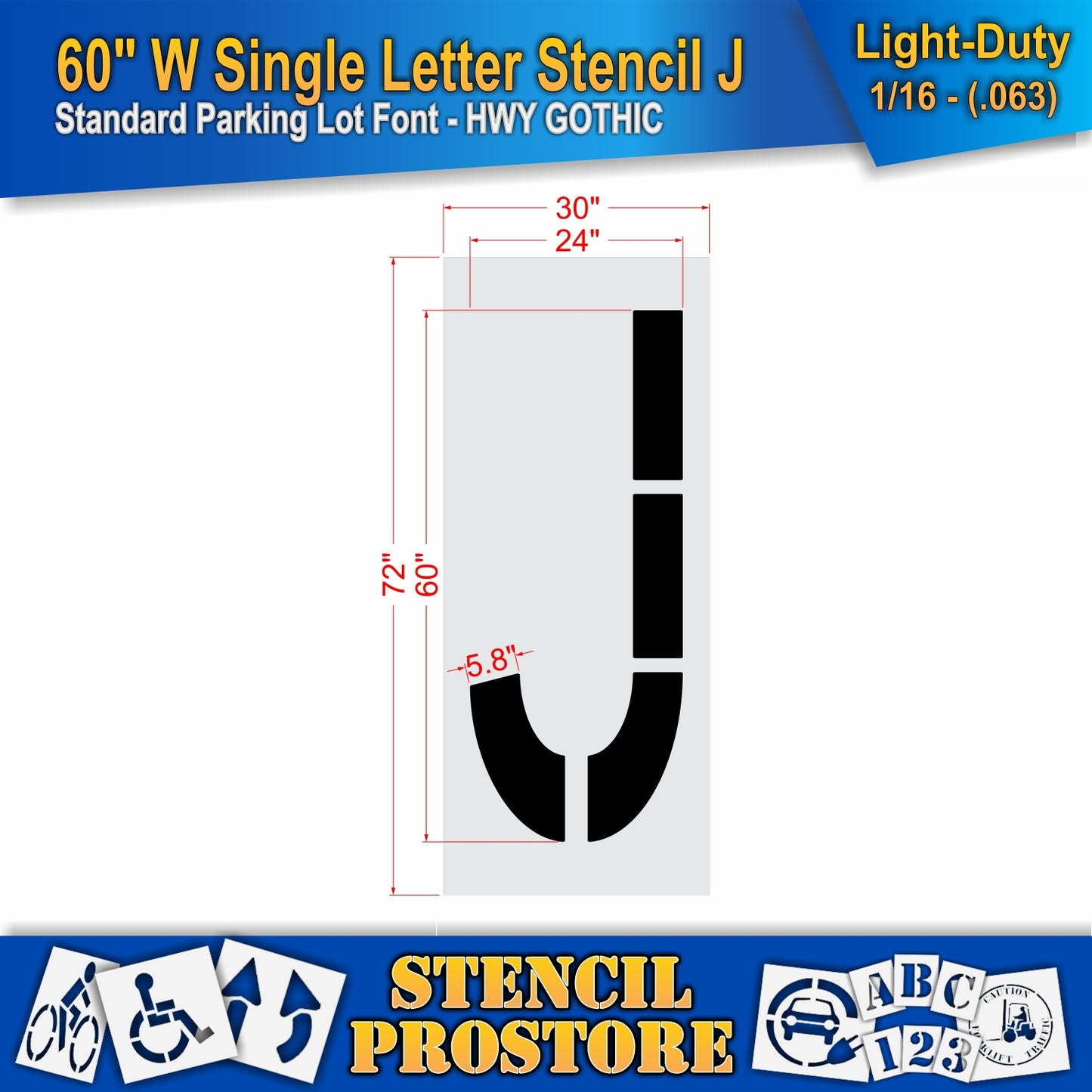 60" Wide Alphabet Kit Stencil