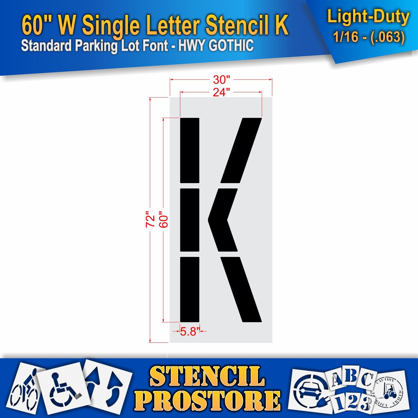60" Wide Alphabet Kit Stencil