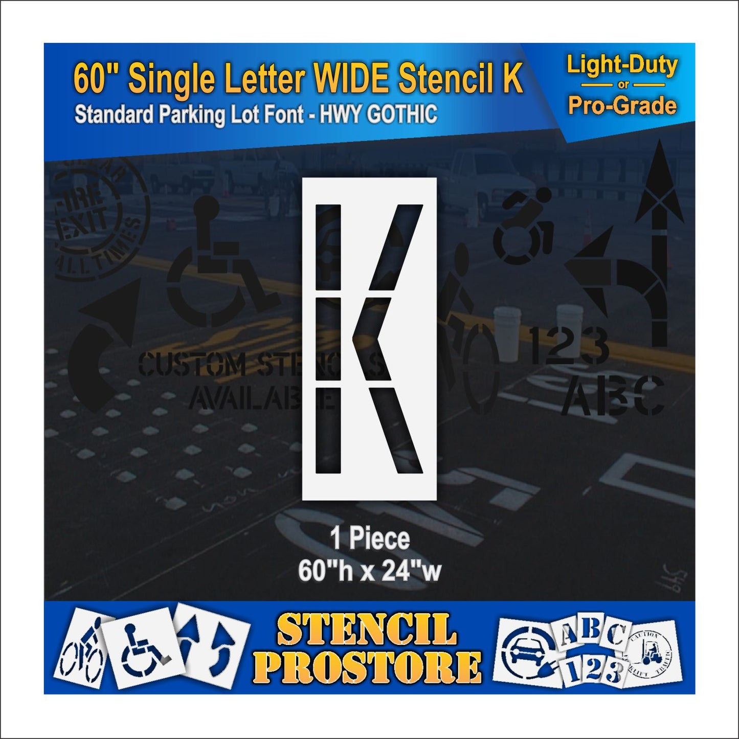 60" Wide Alphabet Kit Stencil
