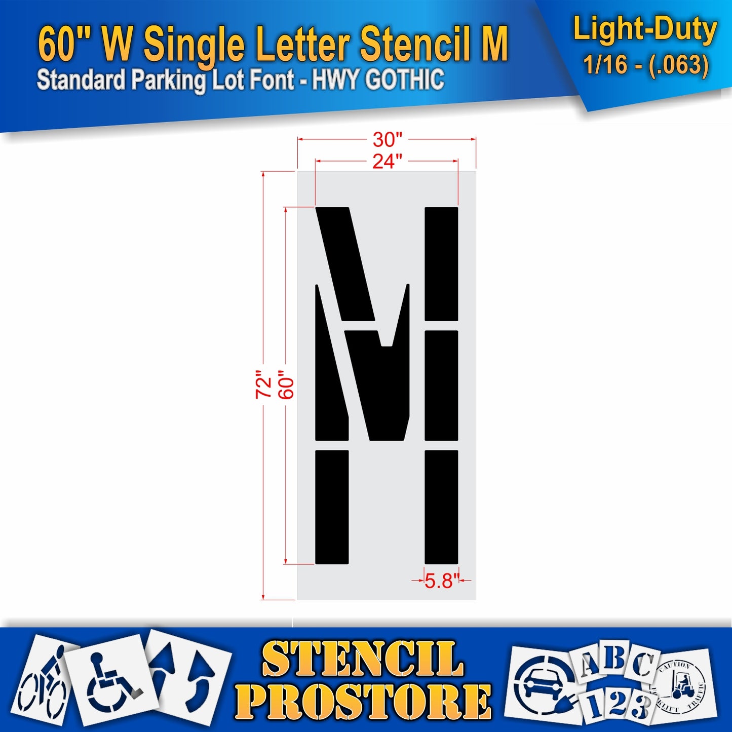 60" Wide Alphabet Kit Stencil