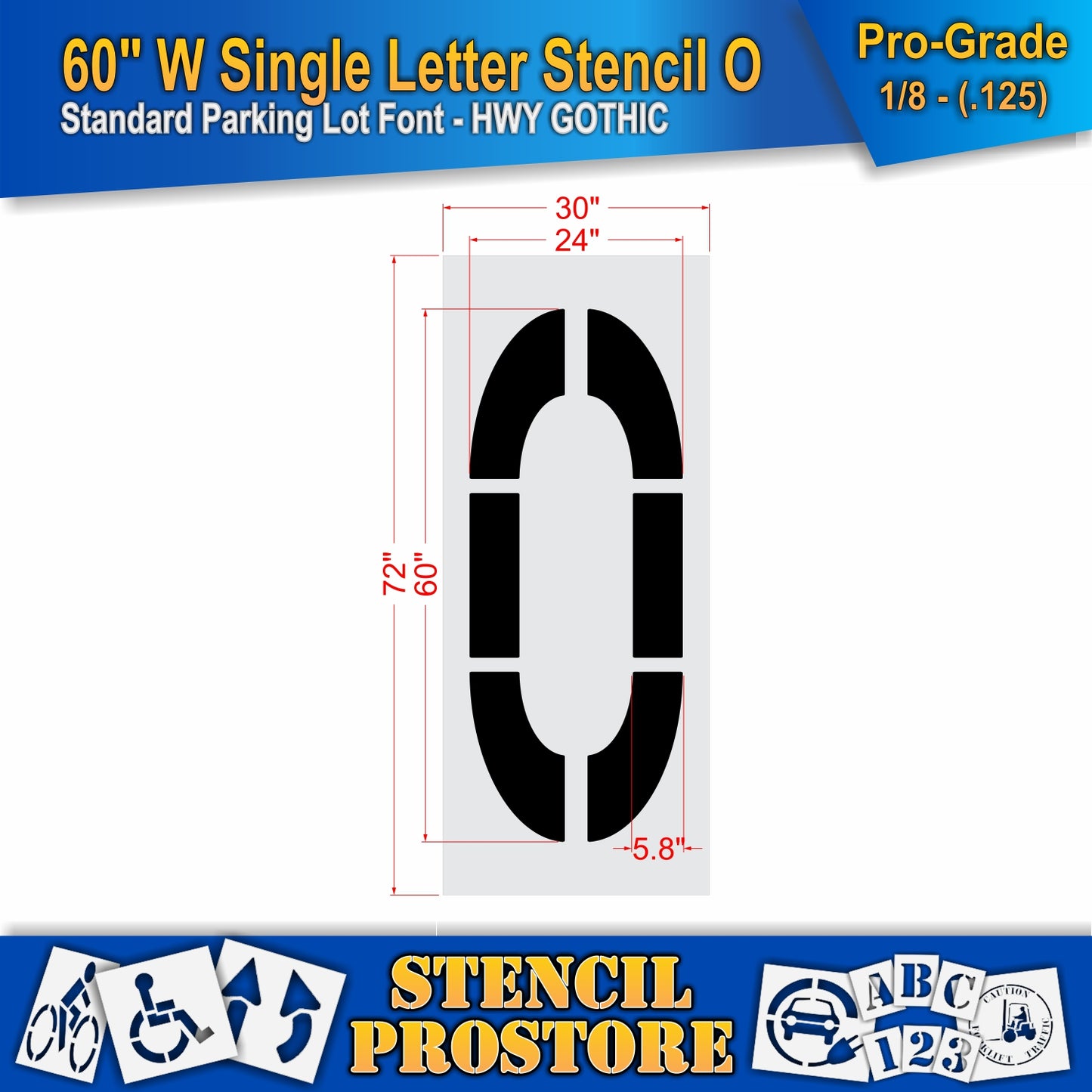 60" Wide Alphabet Kit Stencil