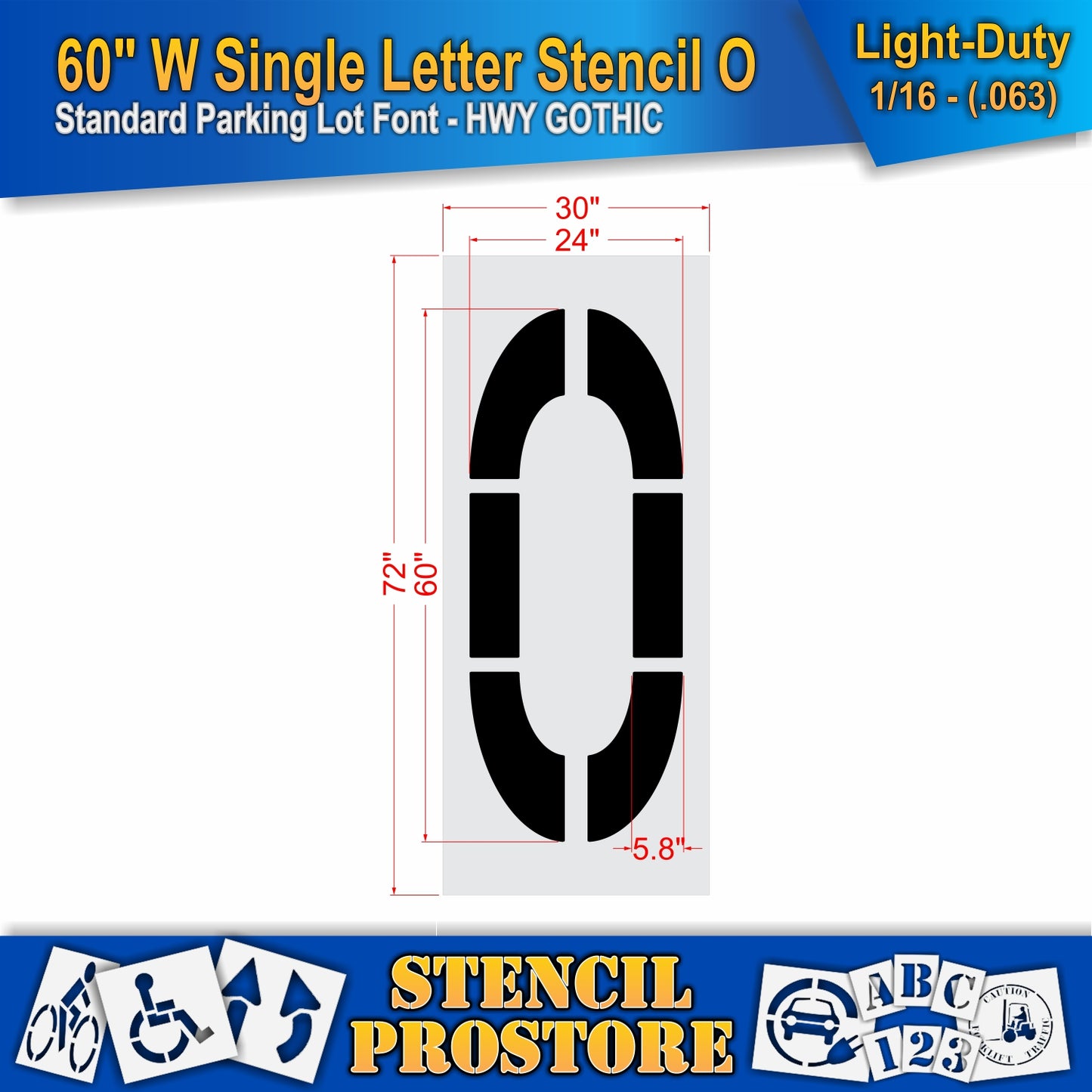 60" Wide Alphabet Kit Stencil