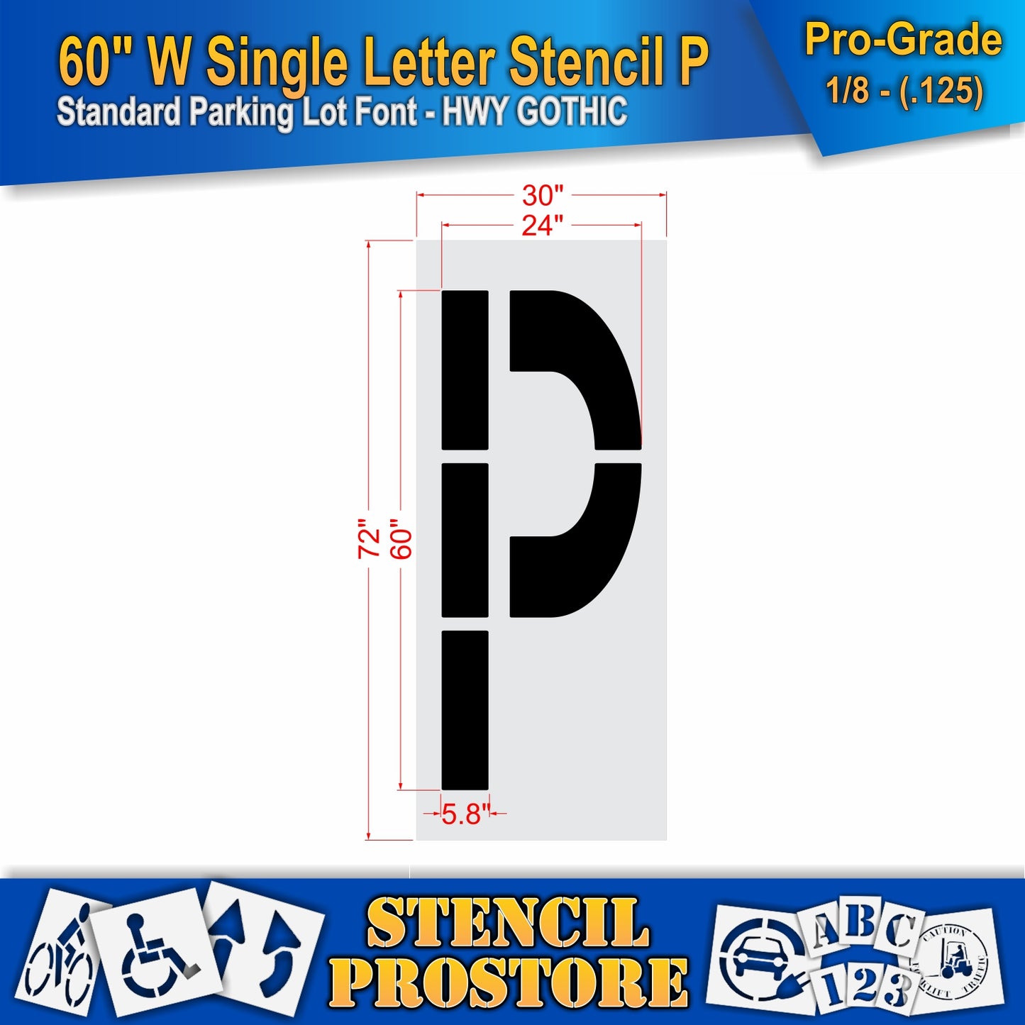 60" Wide Alphabet Kit Stencil