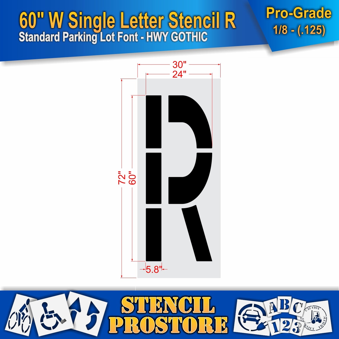 60" Wide Alphabet Kit Stencil