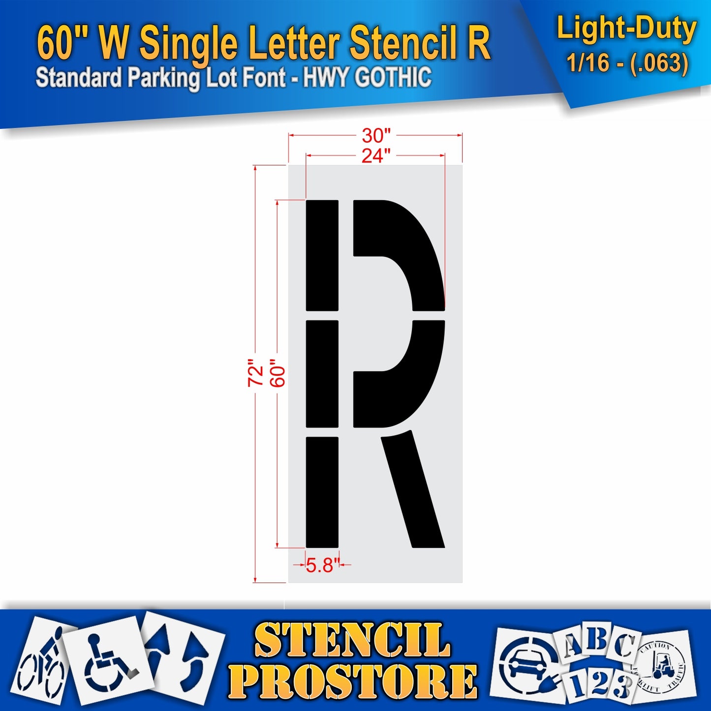 60" Wide Alphabet Kit Stencil