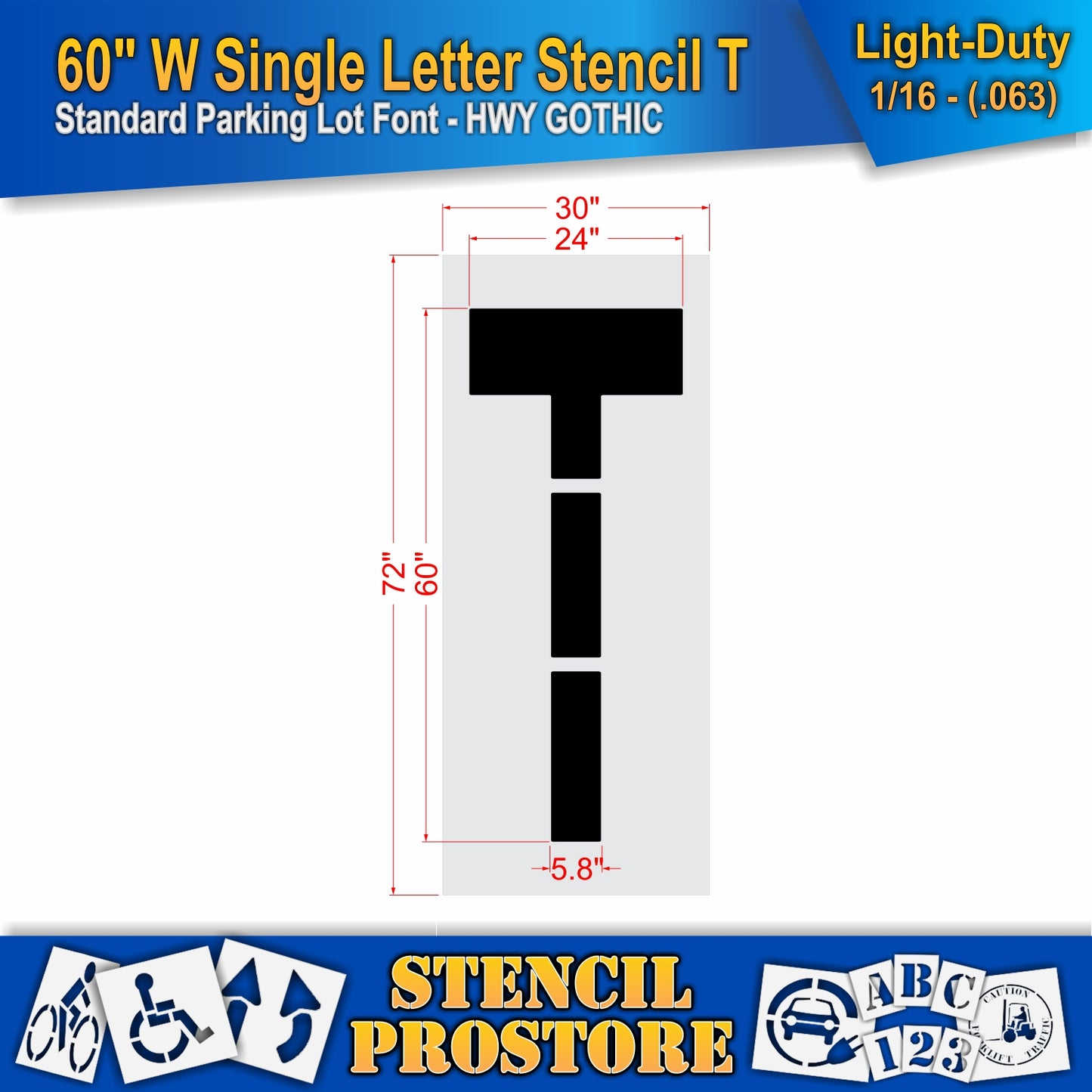 60" Wide Alphabet Kit Stencil