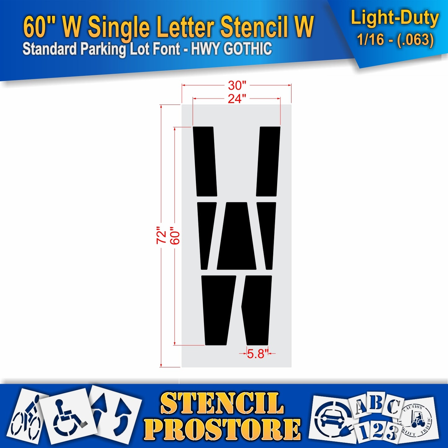 60" Wide Alphabet Kit Stencil
