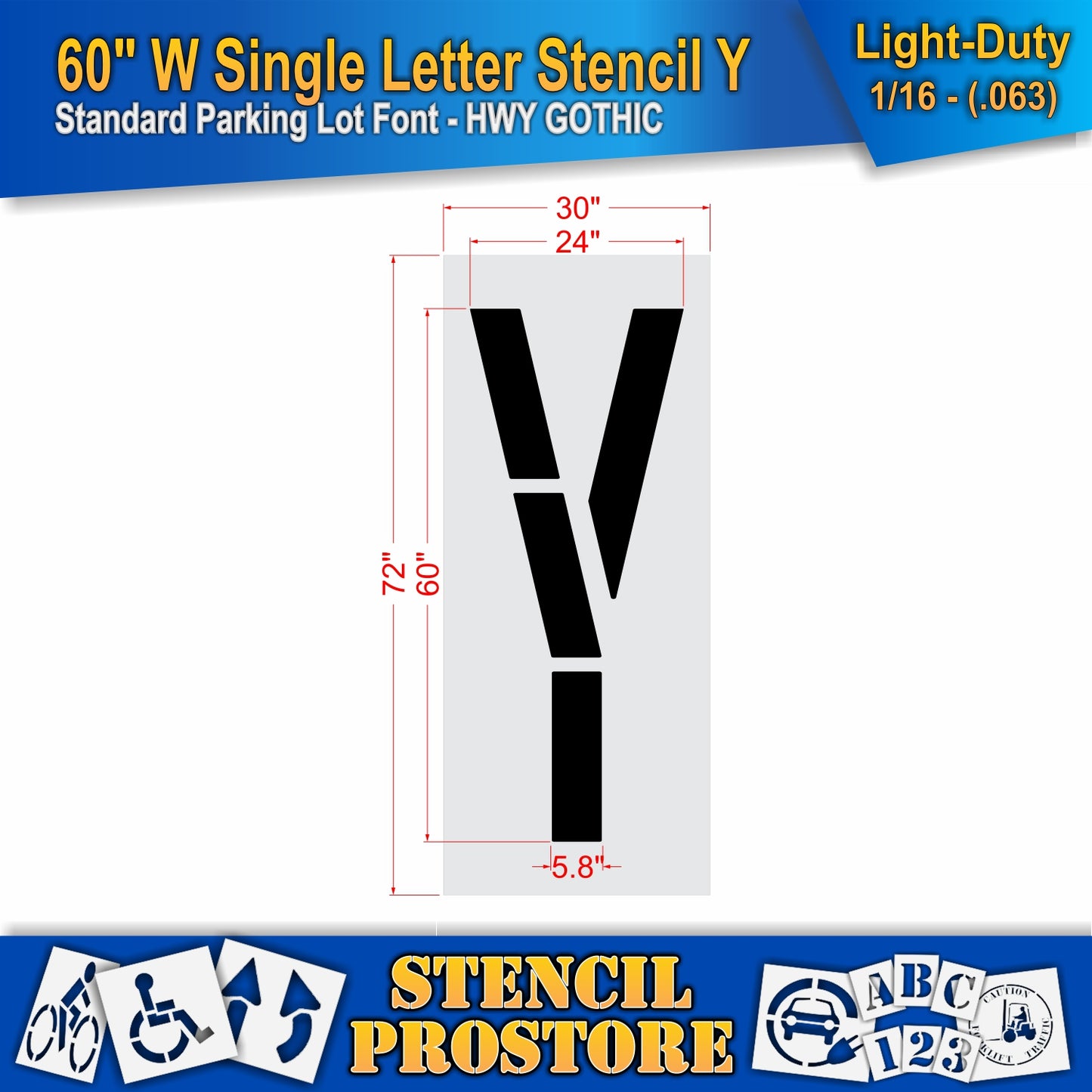 60" Wide Alphabet Kit Stencil