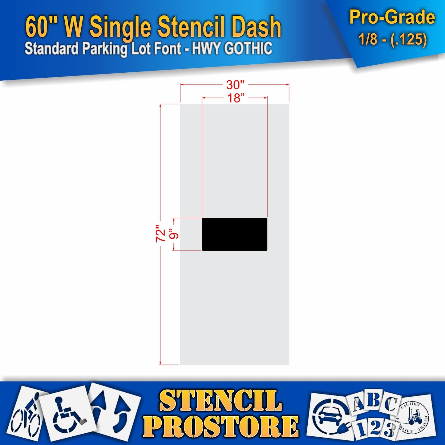 60" Wide Alphabet Kit Stencil