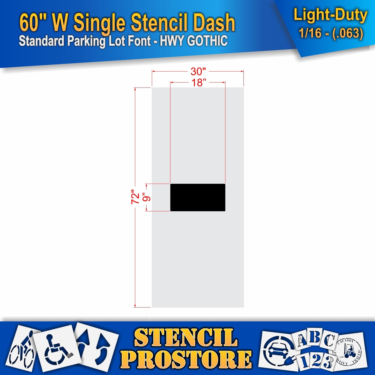 60" Wide Alphabet Kit Stencil