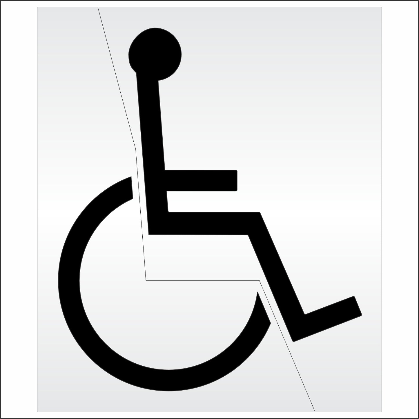 69 Inch Handicap Pavement Stencil – ADA-Compliant Stencil for Parking Lots