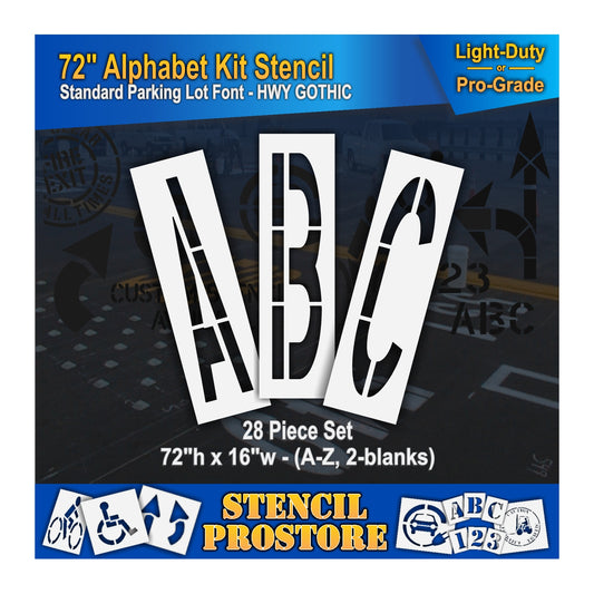 graphic image of 72" ABC stencils