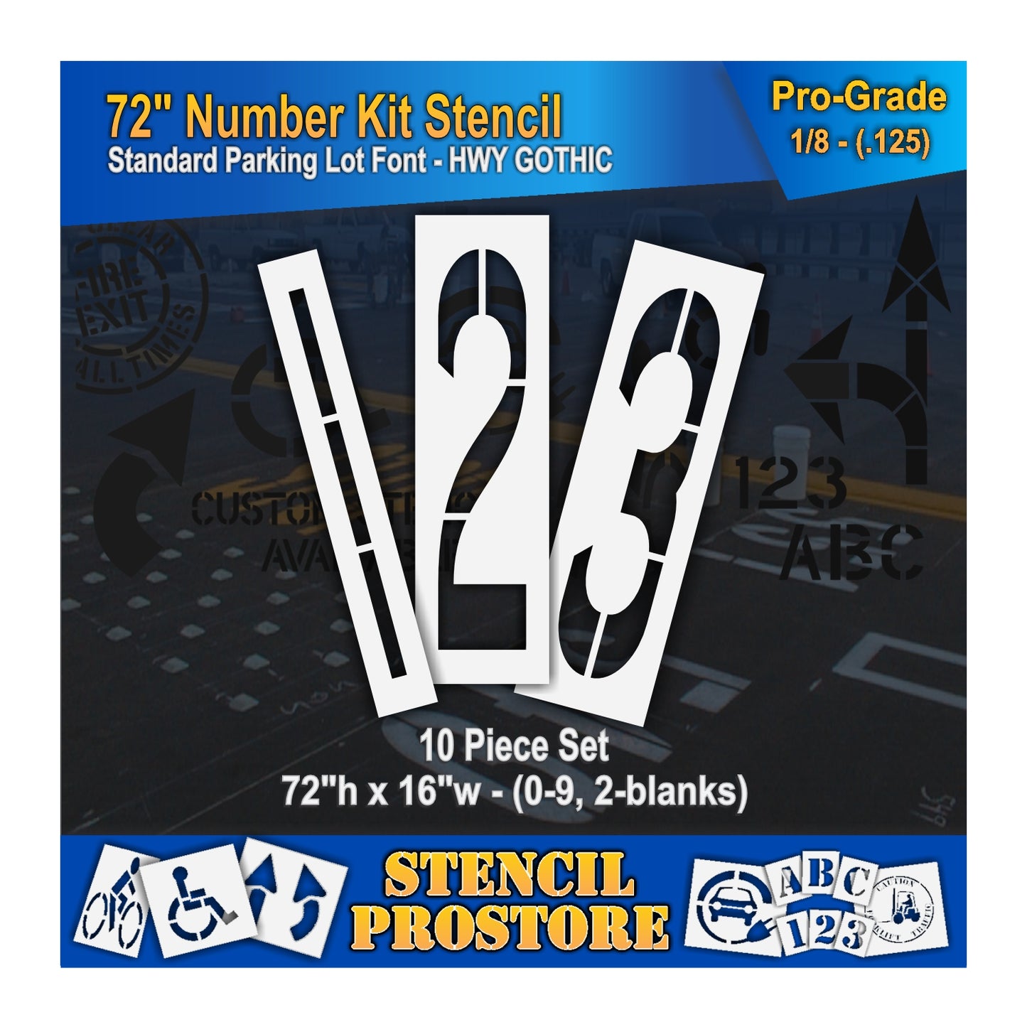72" Number Kit Stencil