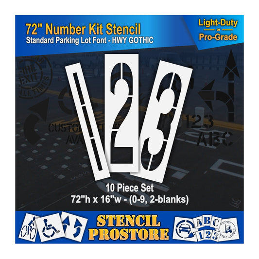 graphic image 72" numbers 123 stencils