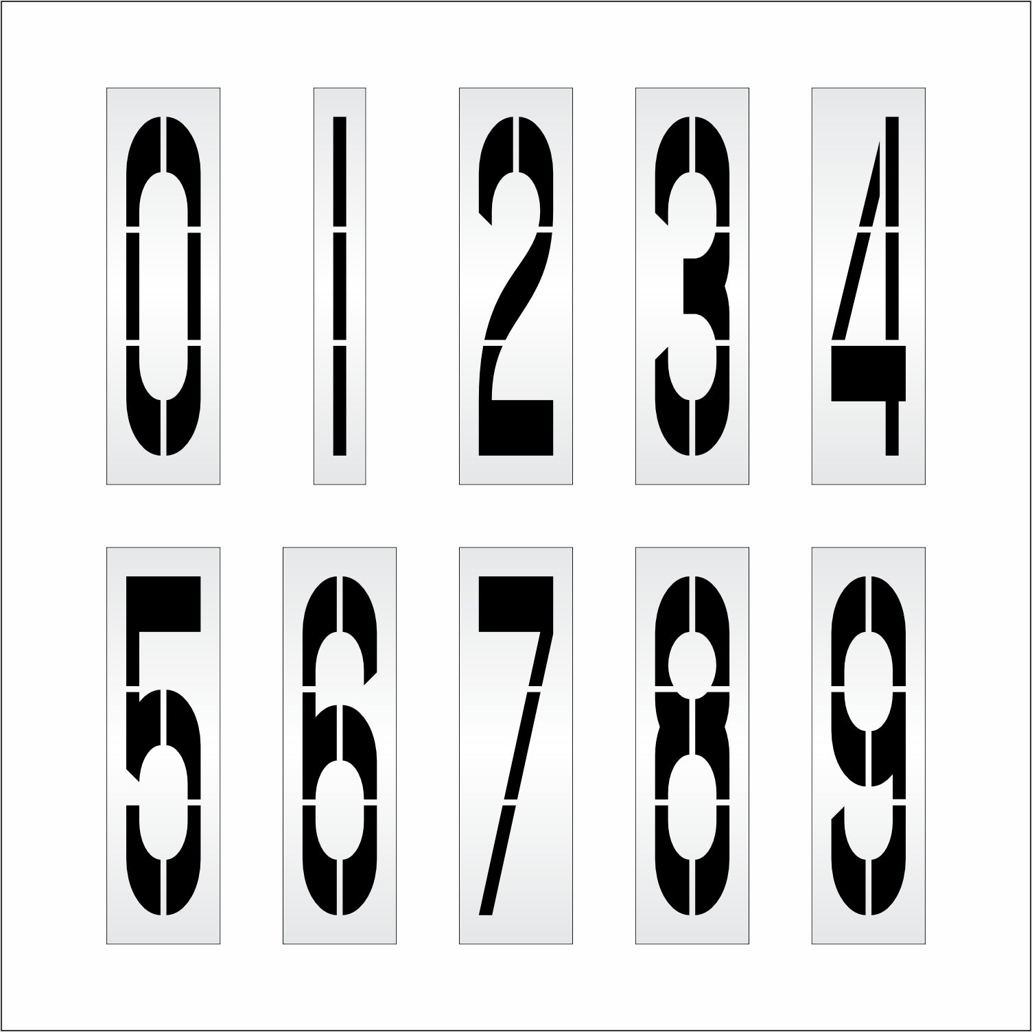 graphic numbers of 72" number kit stencil 0-9