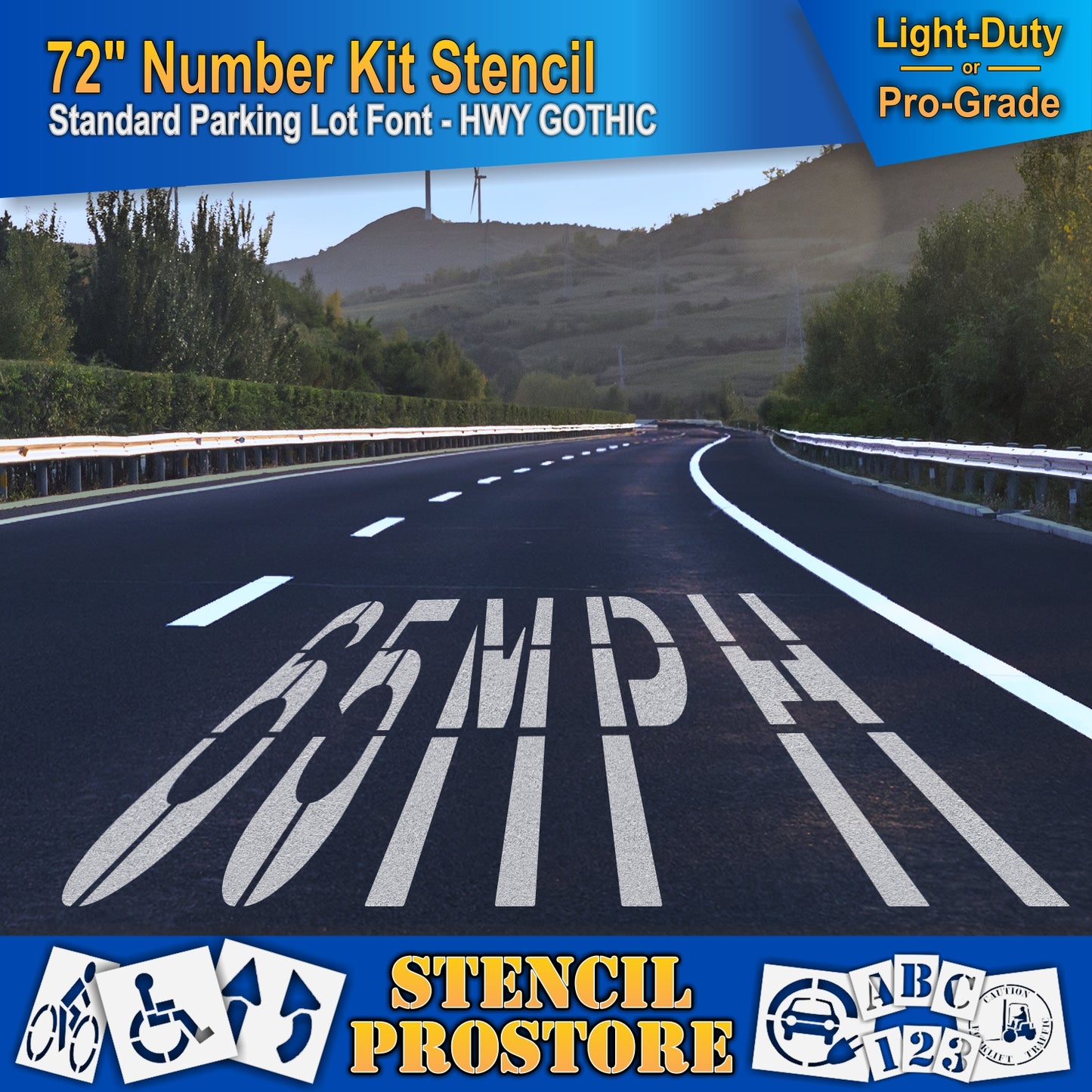 72" Number Kit Stencil