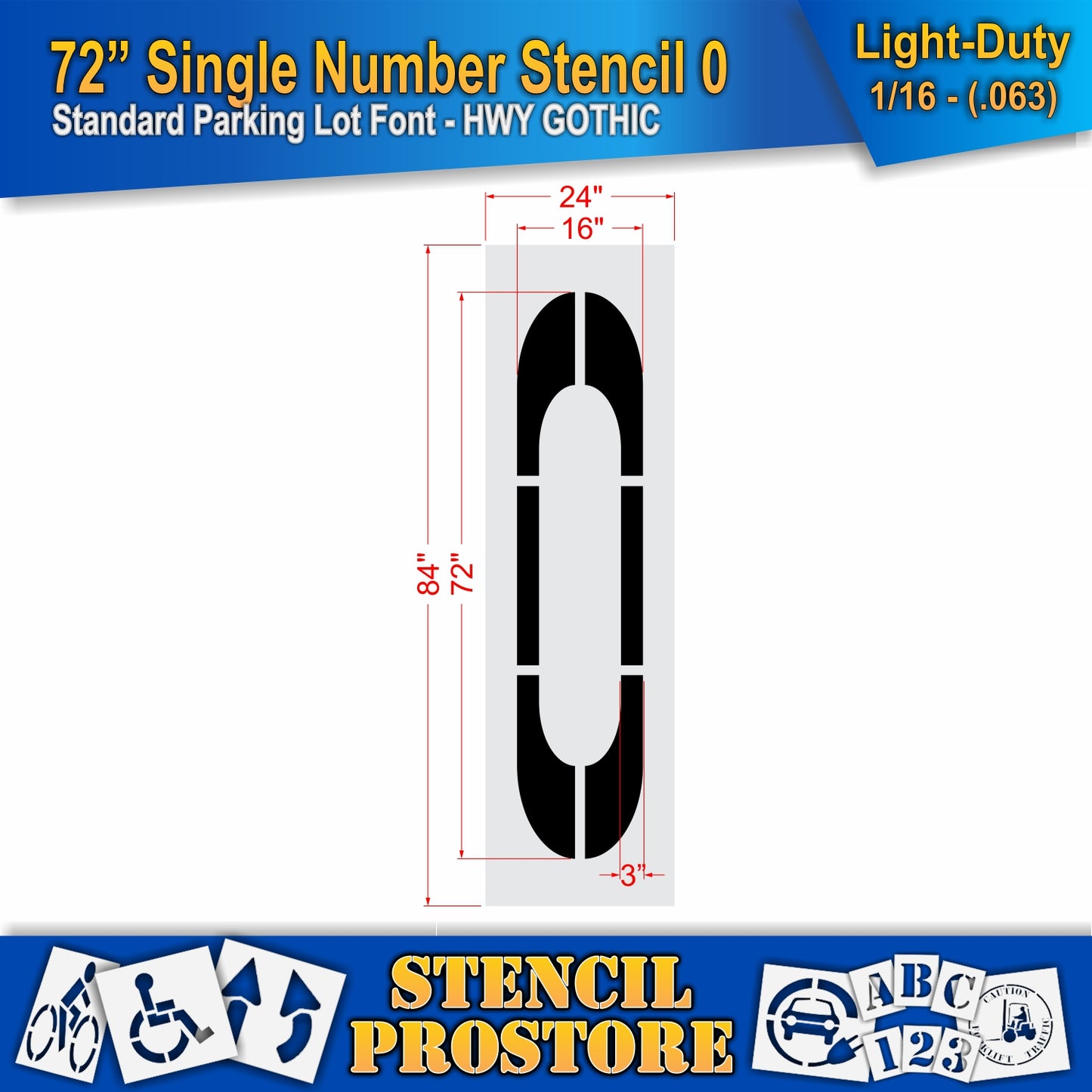 72" Number Kit Stencil