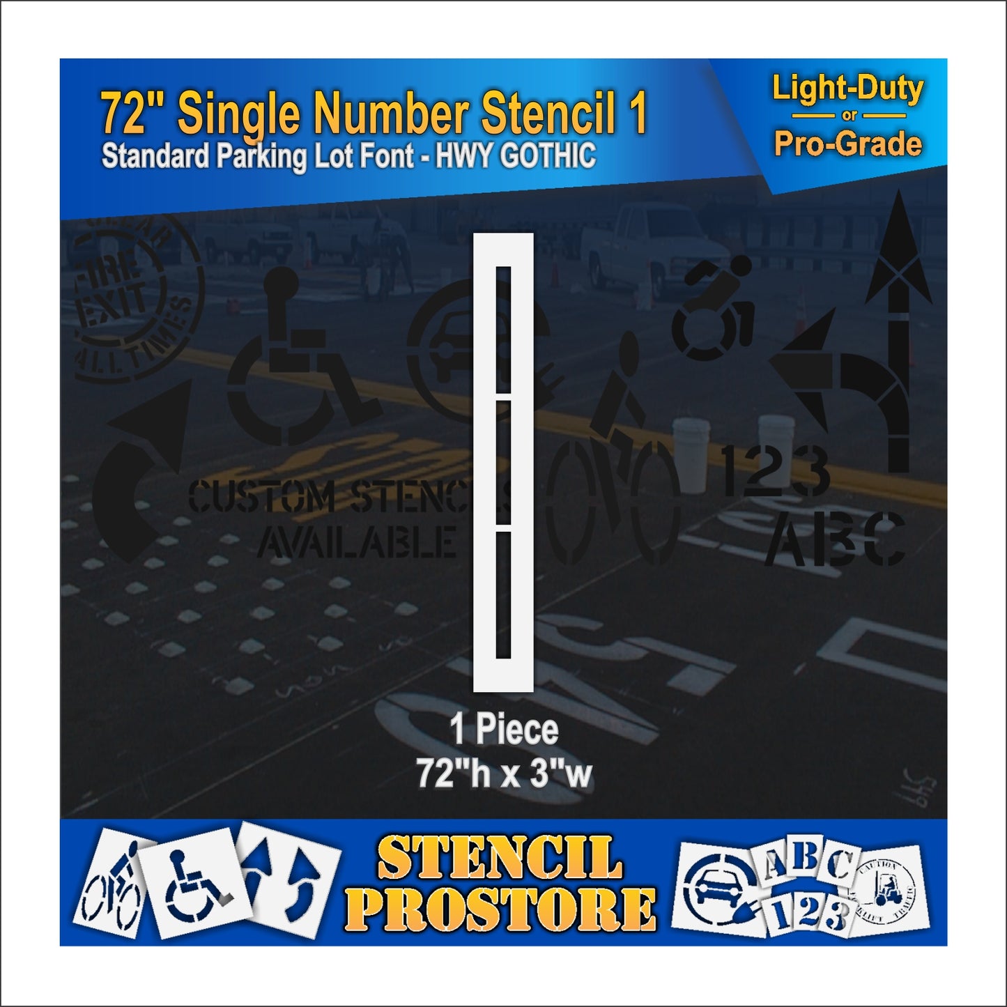 72" Number Kit Stencil