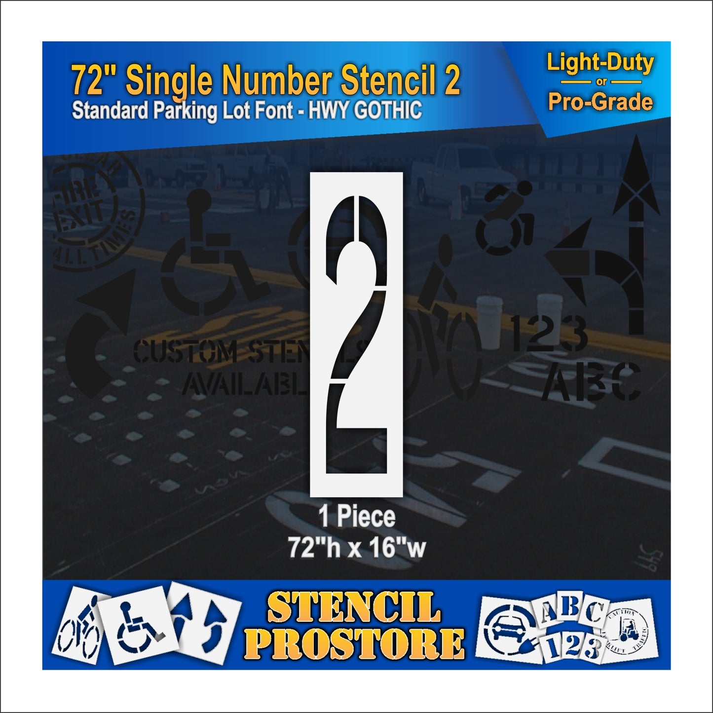 72" Number Kit Stencil