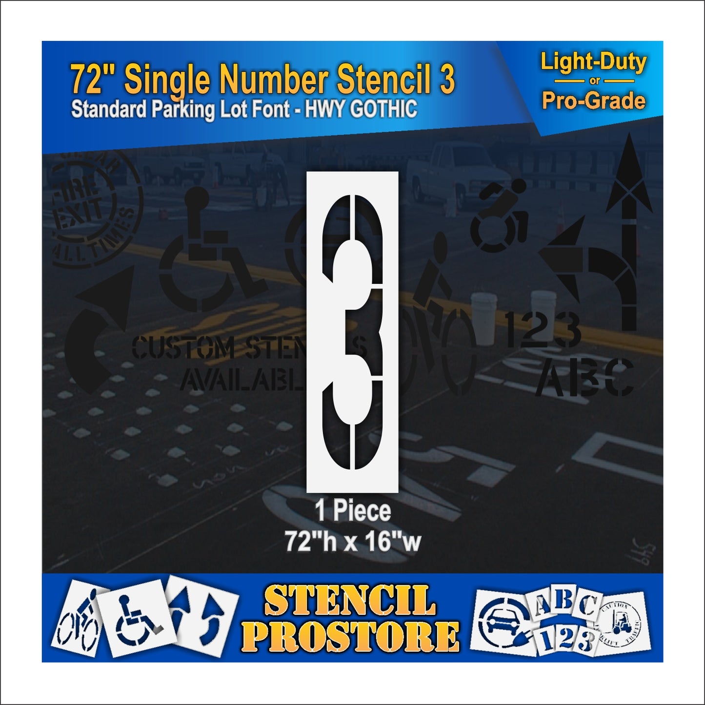 72" Number Kit Stencil