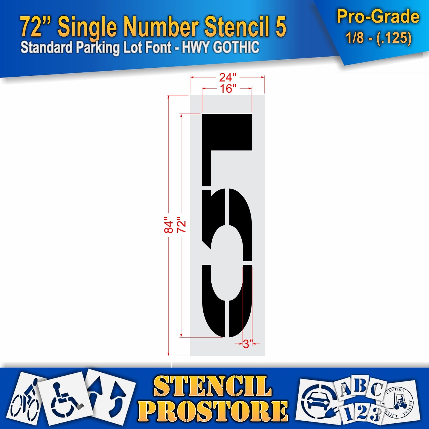 72" Number Kit Stencil