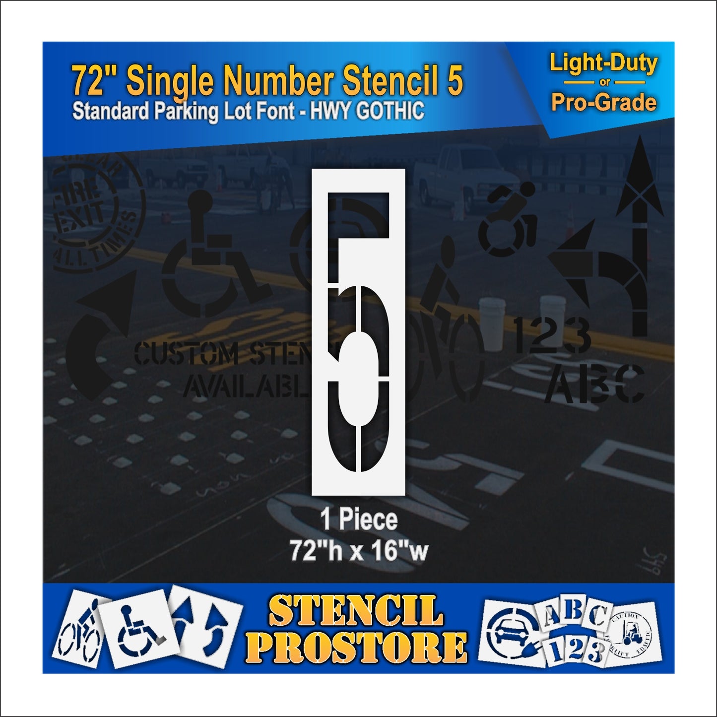 72" Number Kit Stencil