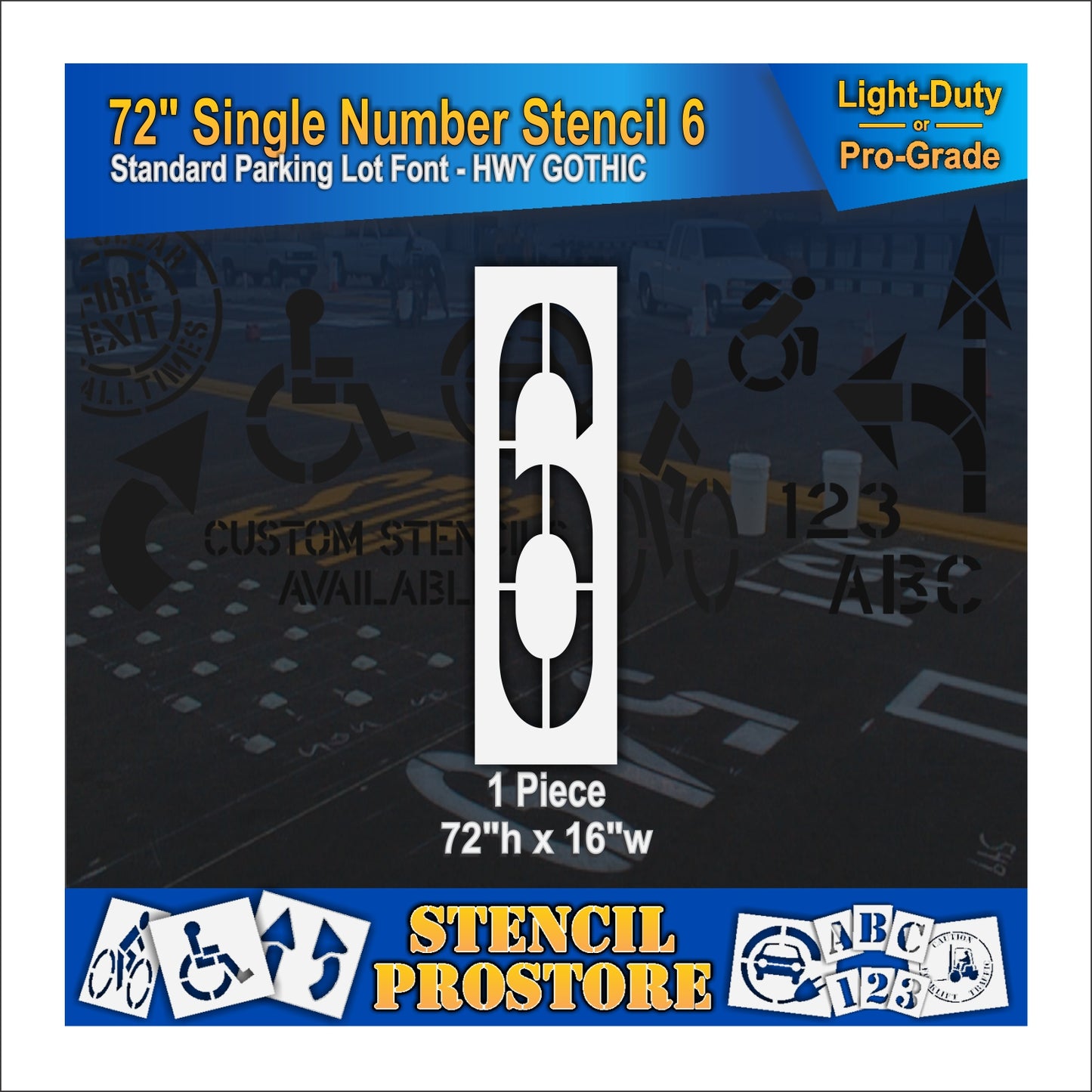 72" Number Kit Stencil