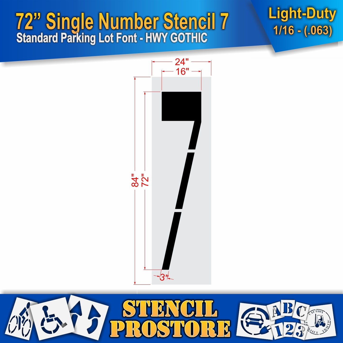 72" Number Kit Stencil