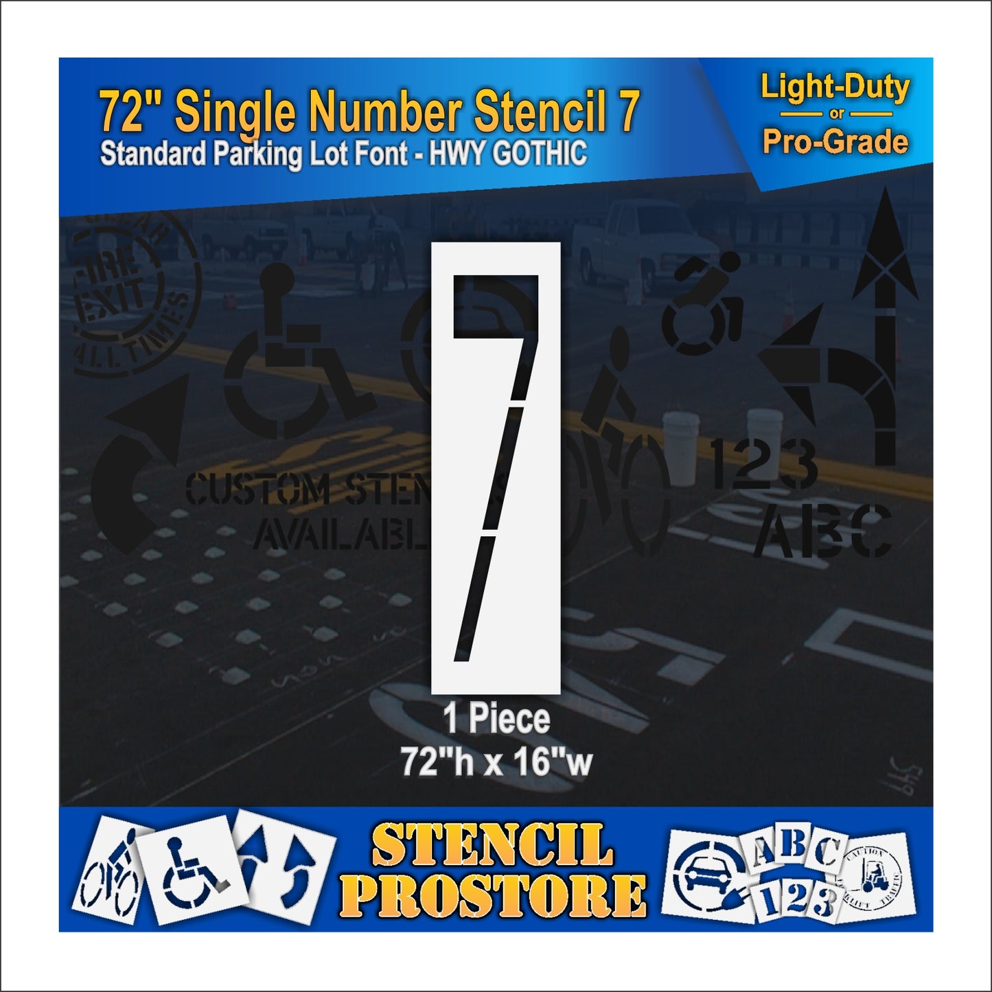 72" Number Kit Stencil
