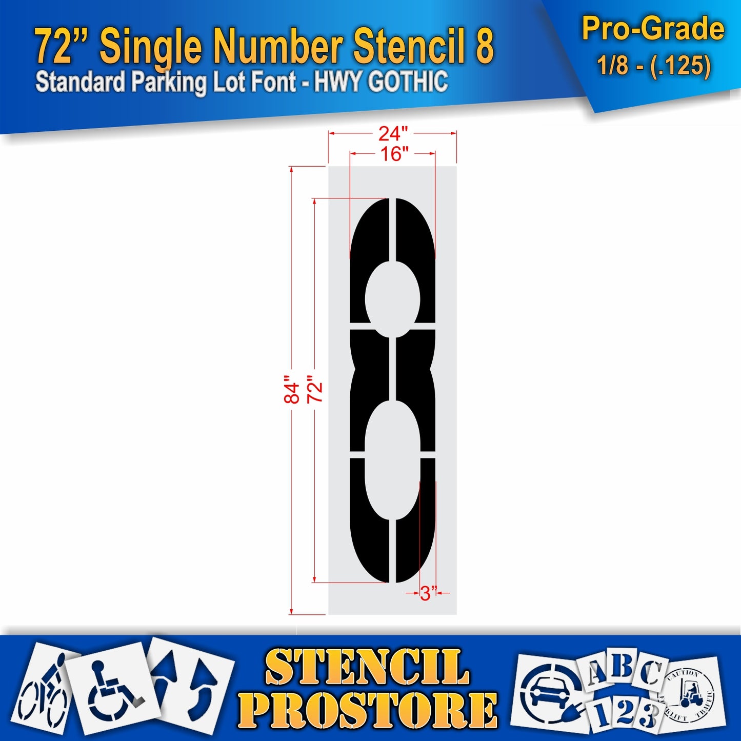 72" Number Kit Stencil