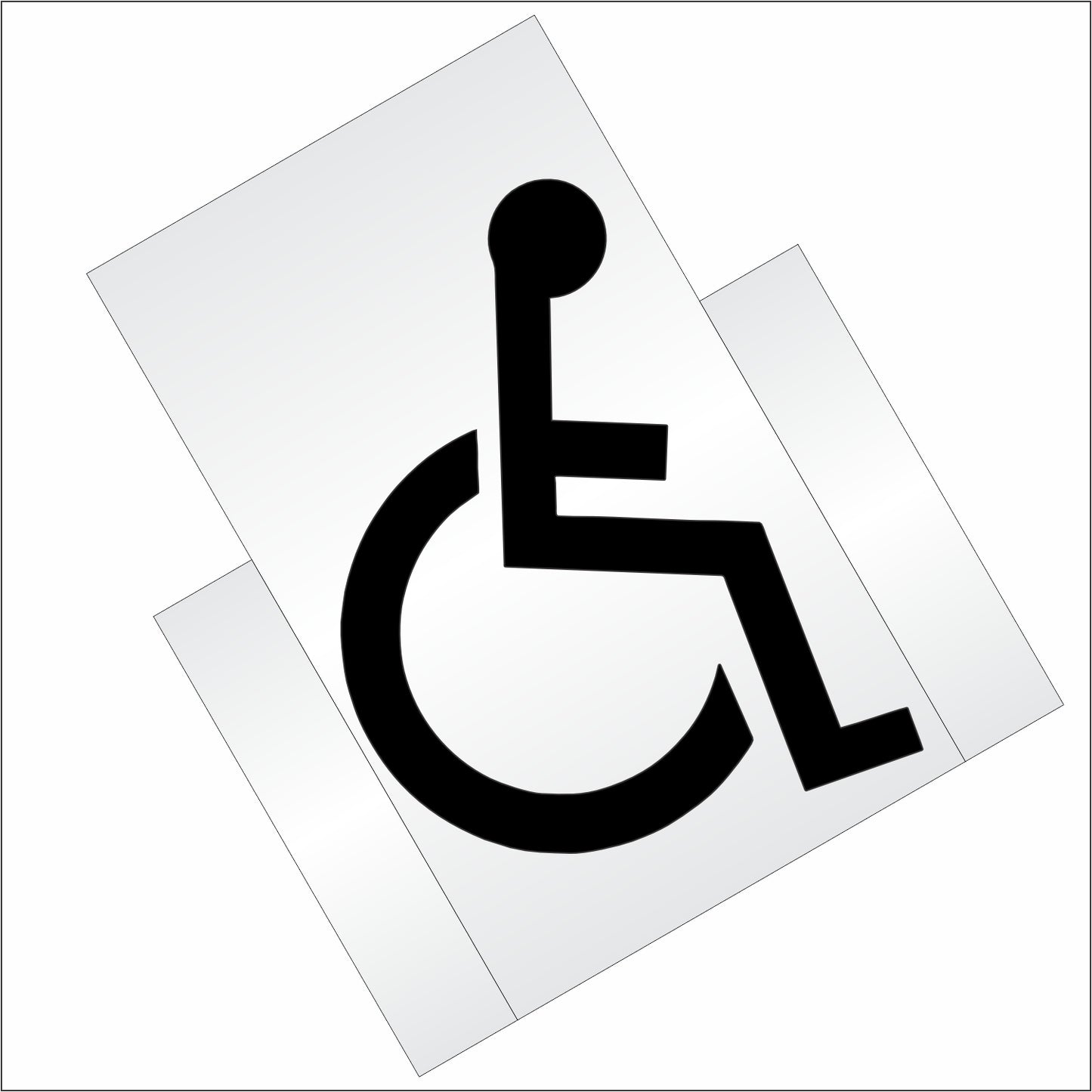 78 Inch Handicap Pavement Stencil – ADA-Compliant Stencil for Parking Lots