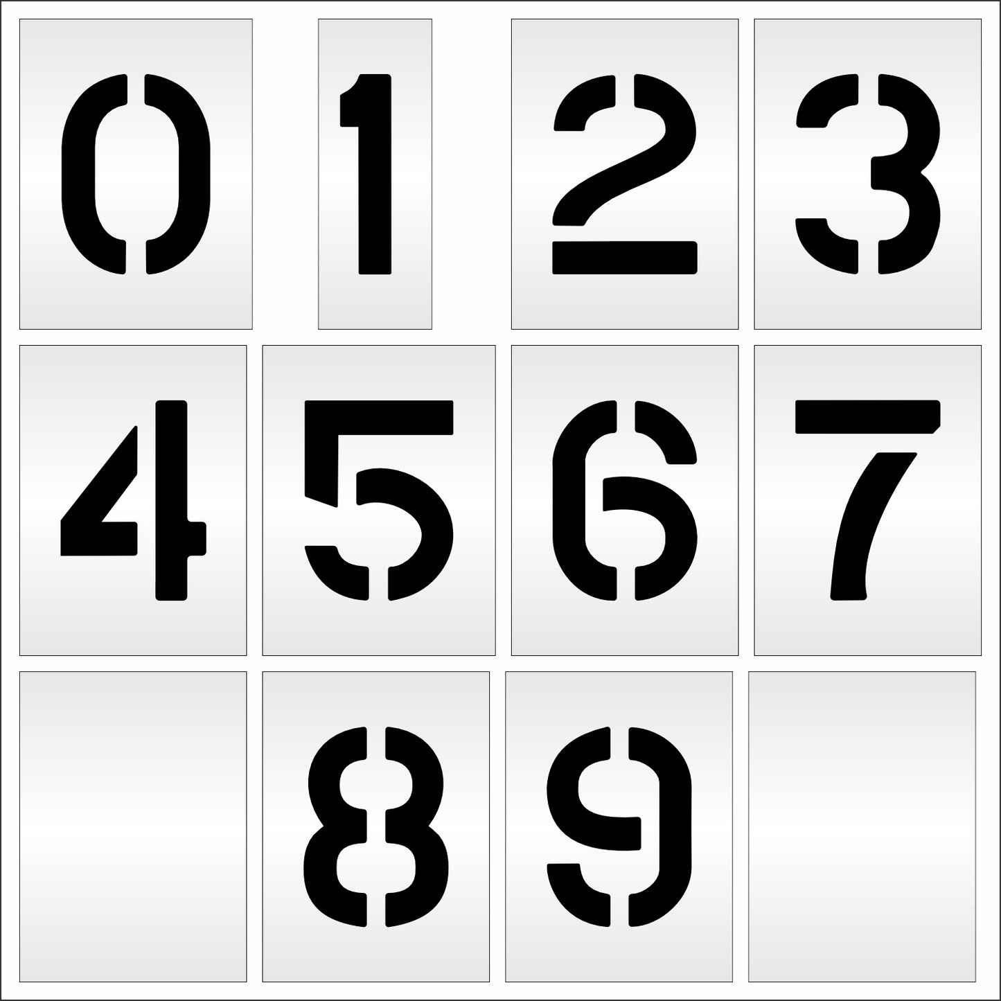 8" Number Kit Stencil